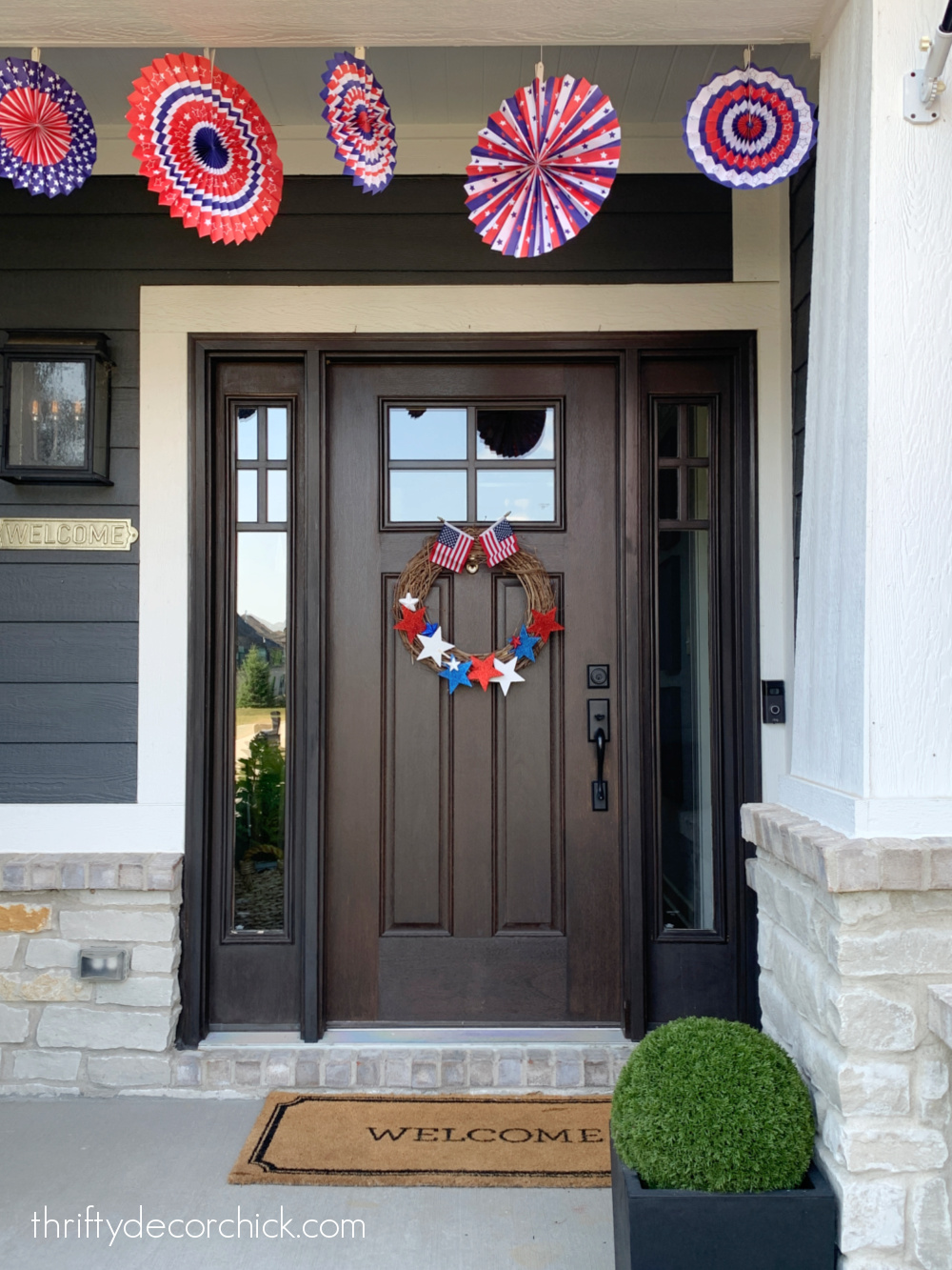 easy 4th of July porch decor