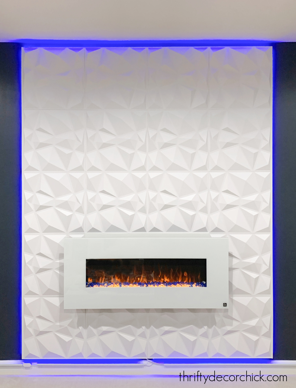 white fireplace white 3D panels