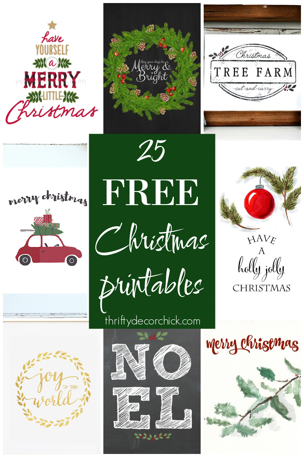 20 free holiday printables