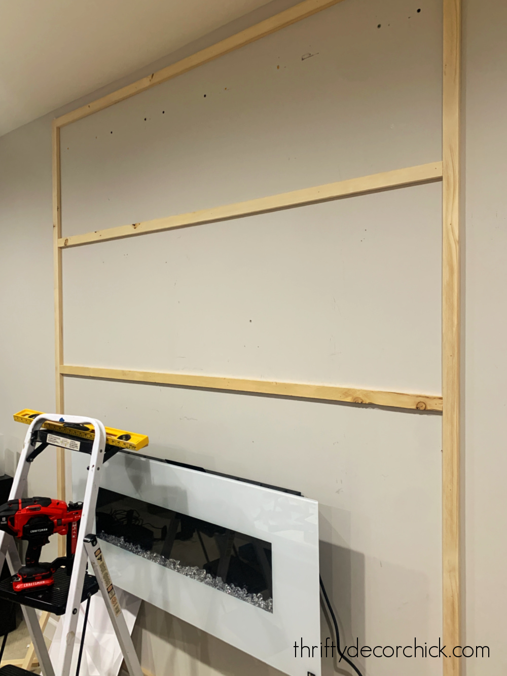 DIY frame for electric fireplace