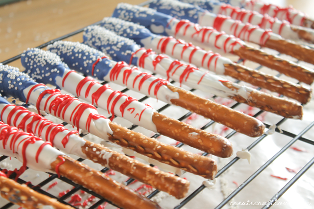 Fourth of July pretzels