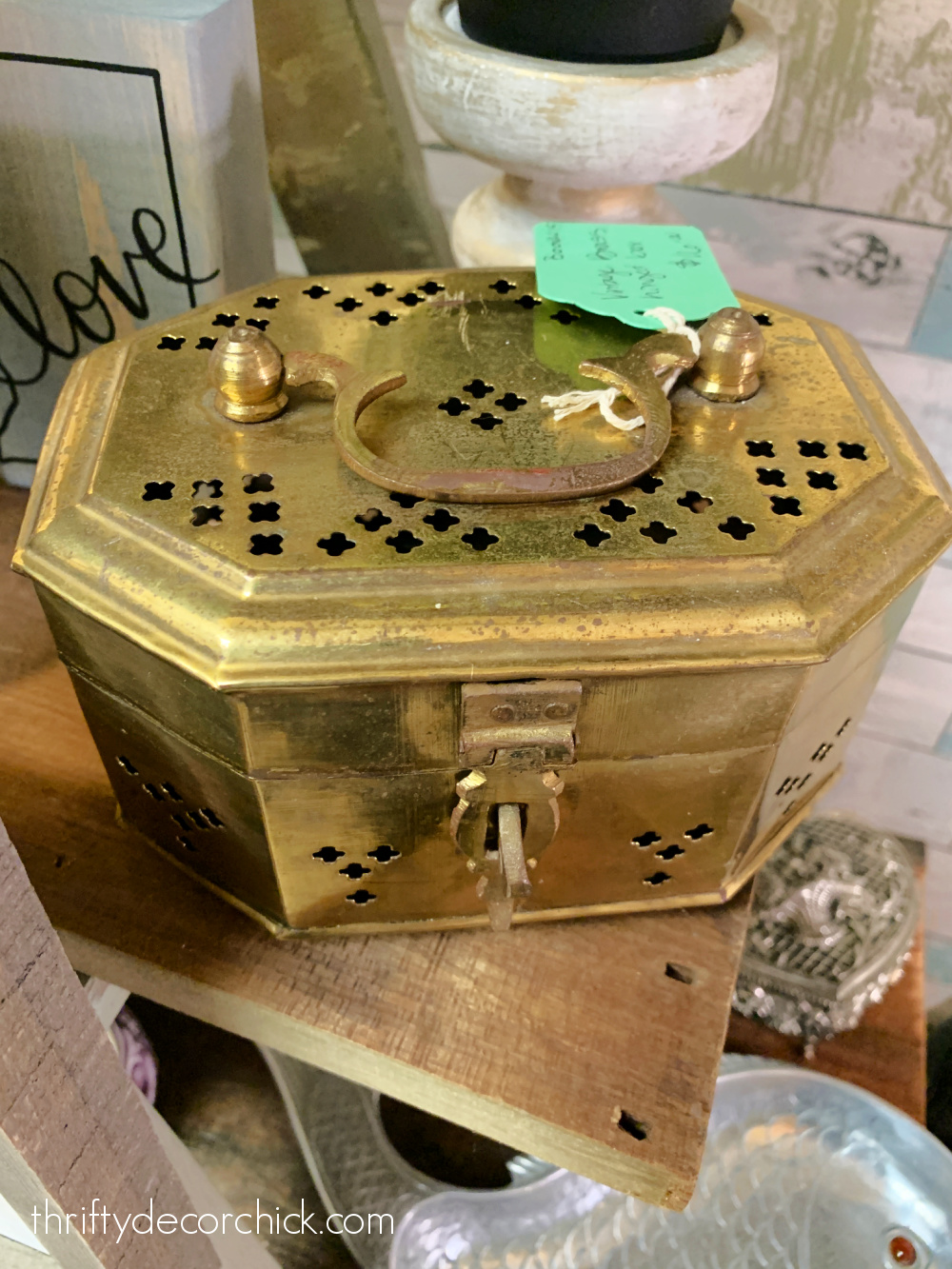 brass container with lid