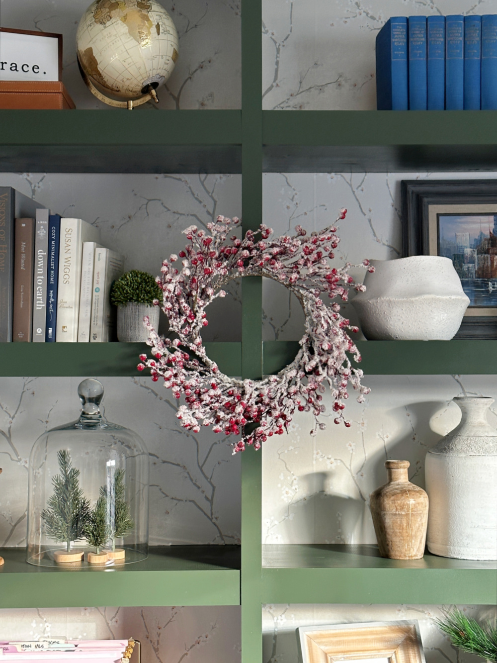 berry and snow wreath