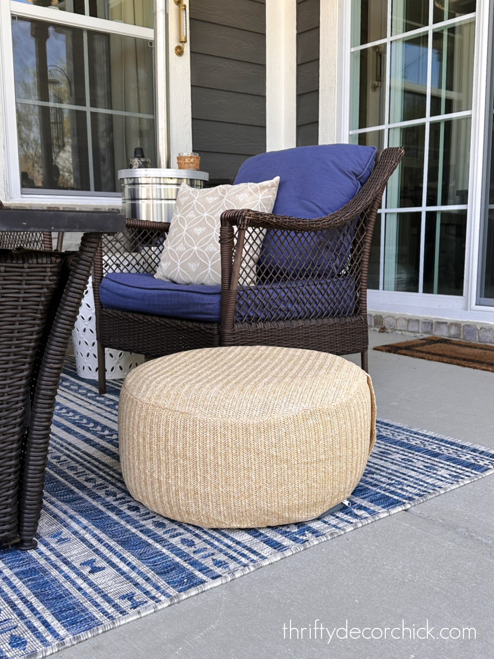 inflatable outdoor ottoman pouf
