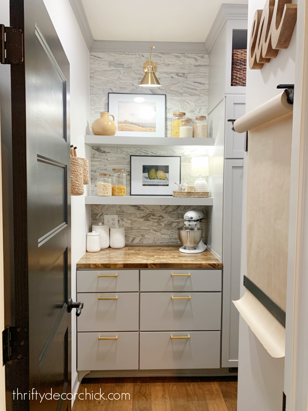 pantry with countertop space