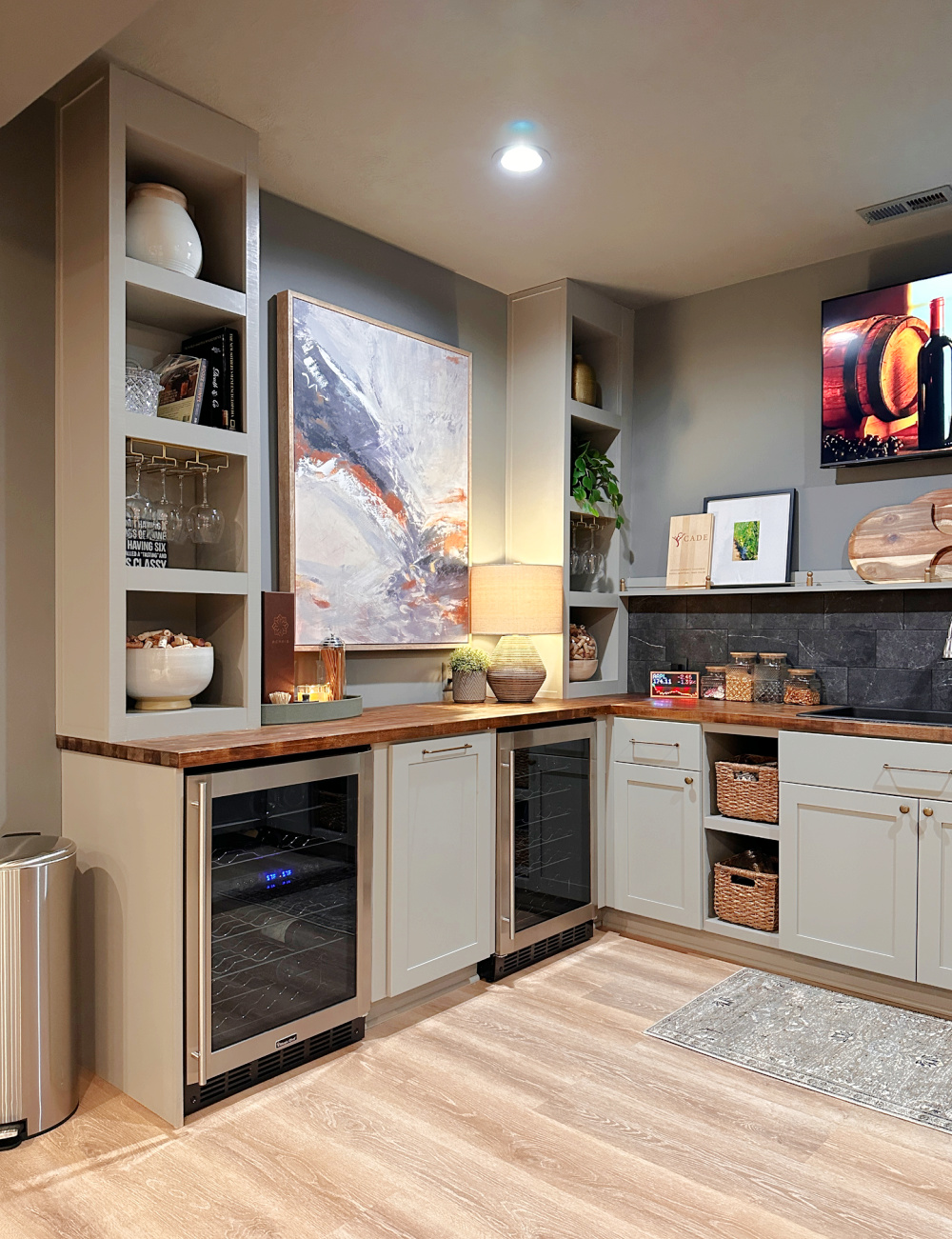 Our Moody DIY Basement Kitchenette REVEAL Benz Studio   Our Moody DIY Basement Kitchenette REVEAL 