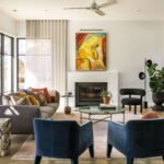Eclectic furniture and art brings life to Canberra new build 17 Barbara Duffy Dimitri Tricolas lounge scaled